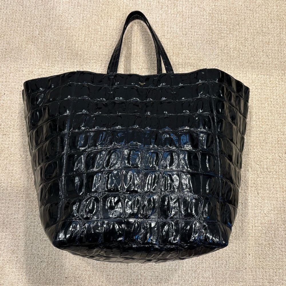 Celine Crocodile Embossed Tote